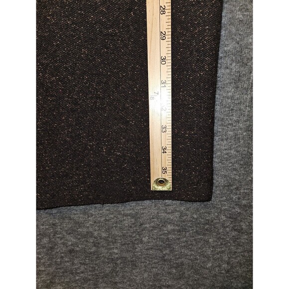 Banana Republic Wool Silk Blend Dress 0 Brown Tweed V-Neck Knee Length Lined - Picture 5 of 8